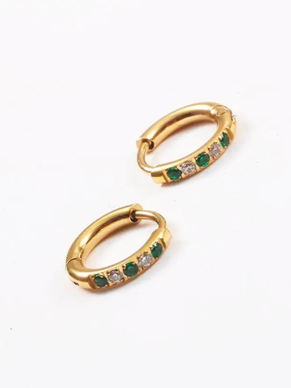 Atolea Oasis Green Hoops Earrings